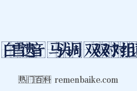 白雪遗音·马头调·双双对对组词是什么意思的图片